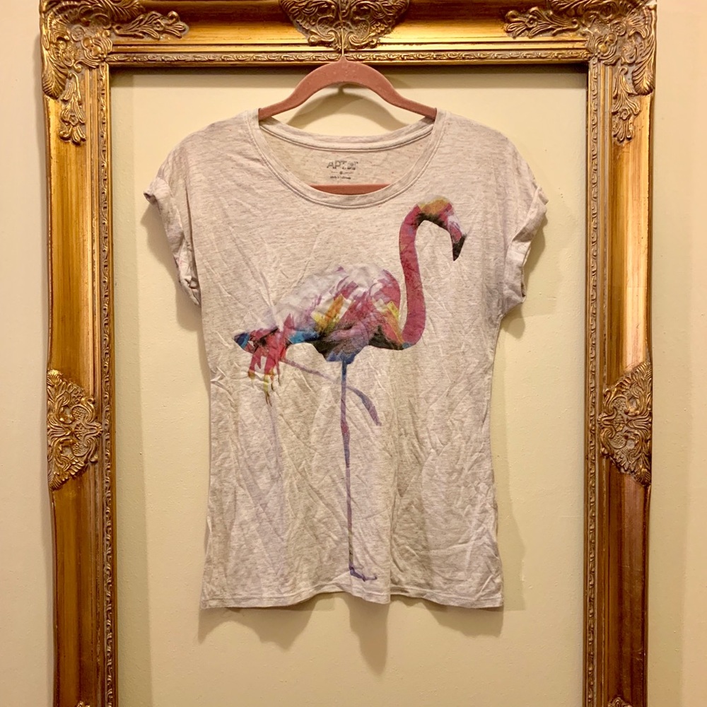 watercolor flamingo shirt